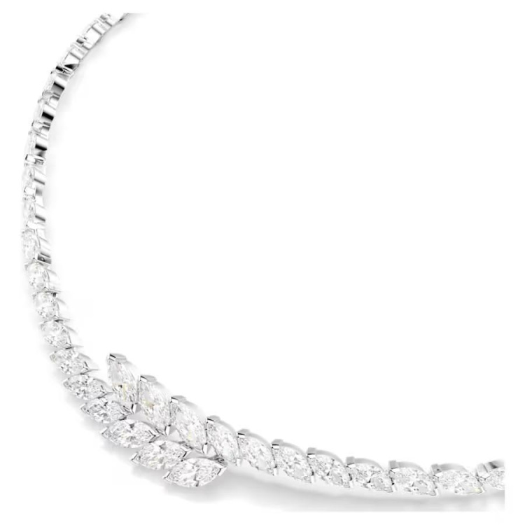 Mesmera set Set (3), Marquise cut, White, Rhodium plated